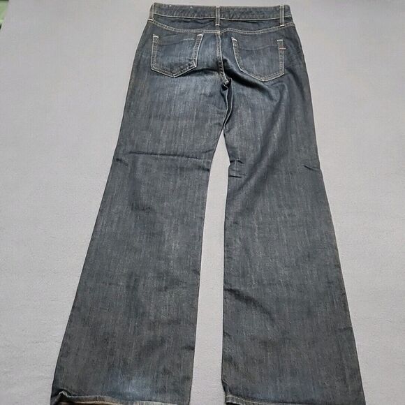Essential Womens Jeans 8 Reg Stretch Dark Blue Wide Leg Relaxed‎ Gap 1969 - Picture 8 of 10
